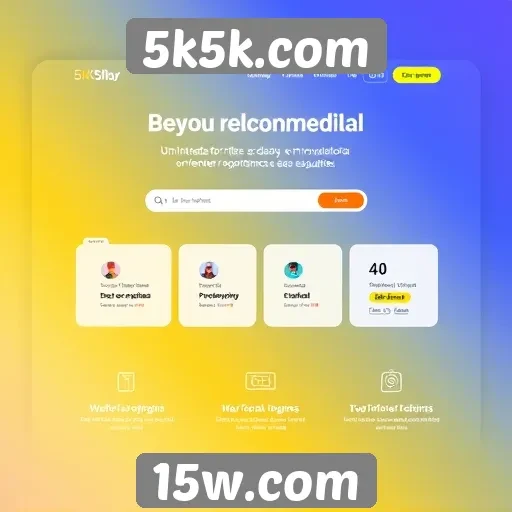 Interface e design do site 5k5k.com
